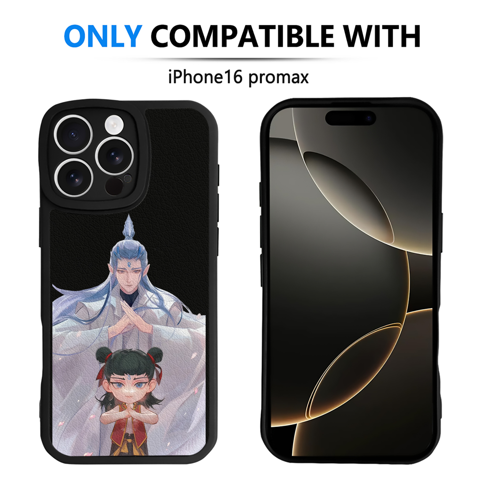 （画像用） Ne Zha 2 ナタ 魔童の大暴れ 【iPhone 16シリーズ対応】シリコンスマホケース（レザー調） 材質：シリコン